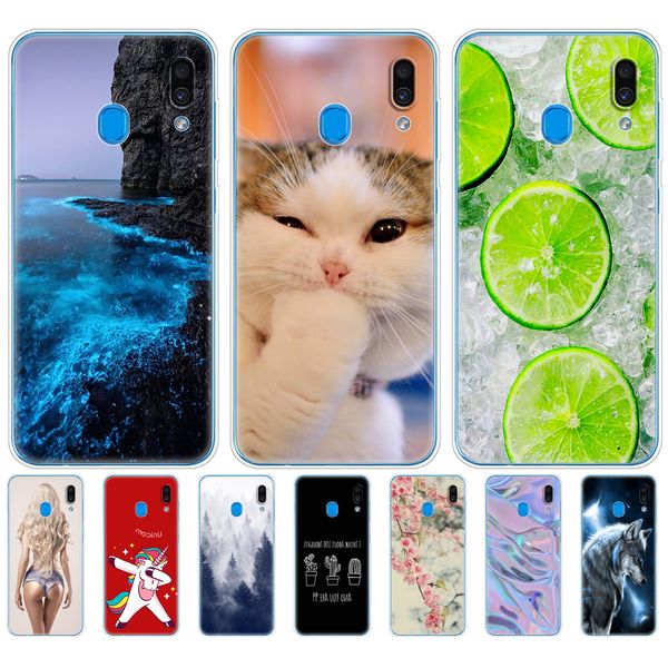 

случай бампера силикона tpu телефона крышкой для samsung galaxy a30 a 30 sm-a305f a305f a305 покрашены оболочки fundas