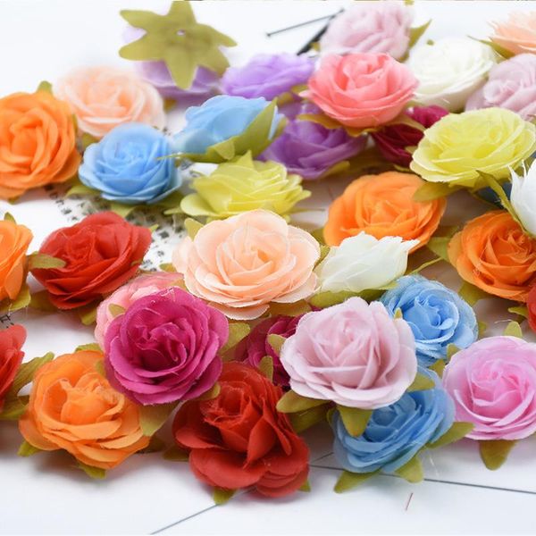 

10 шелкографией розы глава одежда аксессуары свадебные декоративные поддельные цветы fiy подарки box новогодние украшения для дома bbyctu