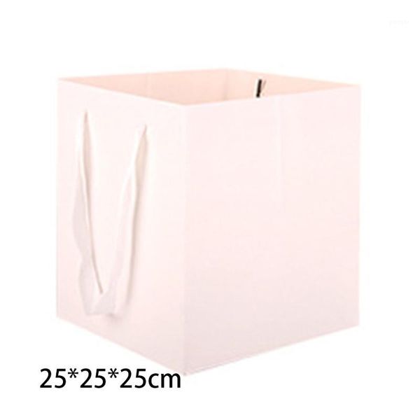 

gift wrap 6pcs paper bag party shopping birthday with ribbon handles packing candy eco friendly multifunctional flowers square bottom1