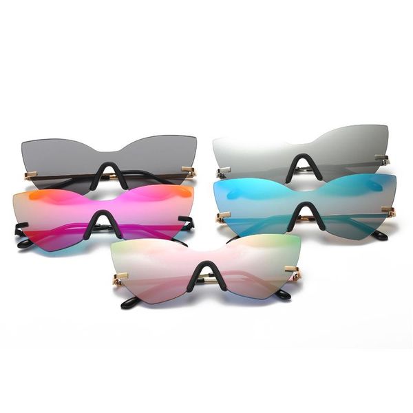 

sunglasses cat eye women vintage oversize goggle glasses designer summer style est men eyewear, White;black