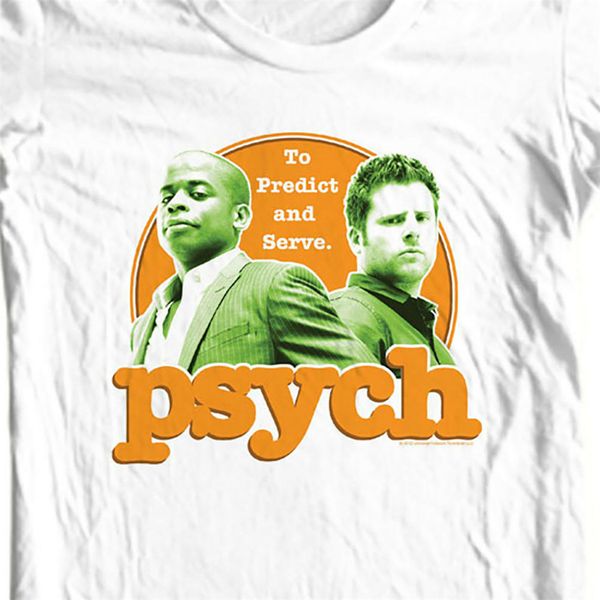 

psych to predict serve t-shirt shawn and gus detective tv show usa nbc696 outwear clothes tee shirt sport hooded sweatshirt hoodie