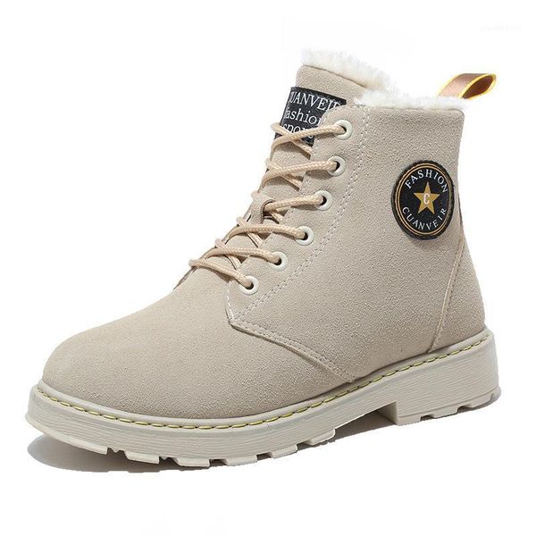 

boots autumn and winter female students 2021 flat bottom wild plus velvet short casual women's1, Black