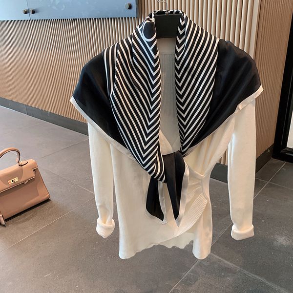 

зима универсален большие шарфы простых полосатые женские весной и осенью декоративный шарф bib корейский платок, Blue;gray