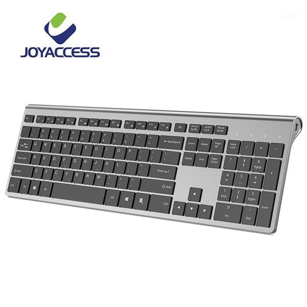 

joyaccess full size rechargeable wireless keyboard silent key ergonomic spanish/italian/german/french/russian/english for office1