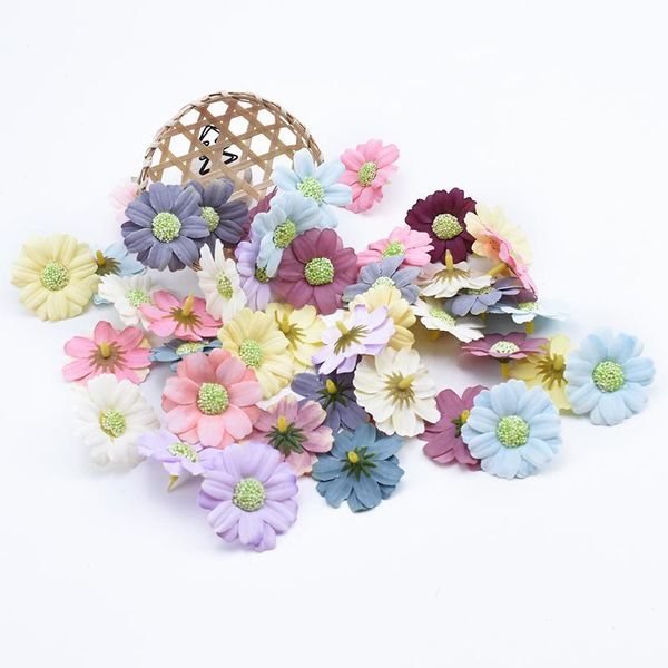 

50 100 sunflower decorative flowers wreaths wedding gifts candy box christmas scrapbook bride brooch artificial flowers wmtcco comb2010