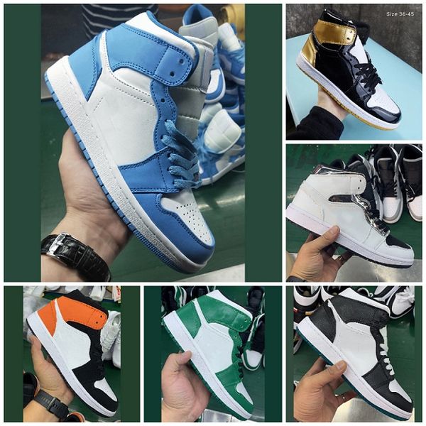 

баскетбольные туфли высокое качество средний верхний aj 1 дизайнер paris jórdán черный ретро обувь кроссовки сапоги