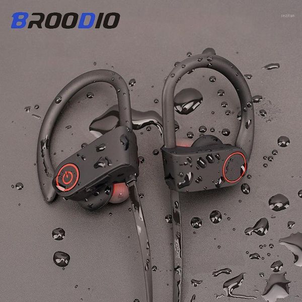 

sport bluetooth headphone stereo ear-hook wireless earphones waterproof bluetooth 5.0 headset with microphone for huawei1