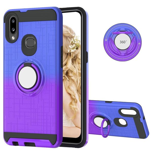 

for galaxy a10s 2 in 1 pc tpu protective case with 360 degrees rotate ring holder