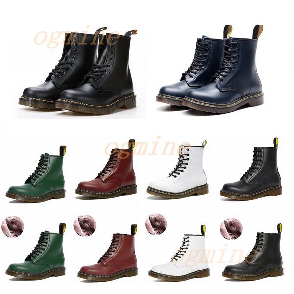 

preferential sale classic 1460 boot ankle dr crystal sole martin fox mens women womens fur snow martins fox 8-hole laces boots doc 36-46, Black