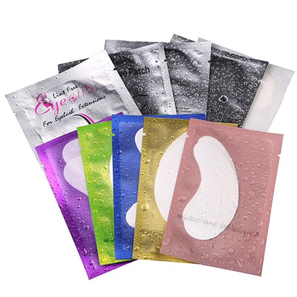 

100pairs eyelash extension paper patches grafted eye stickers 7 color eyelash under eye pads eye paper patches tips sticker.#dfg