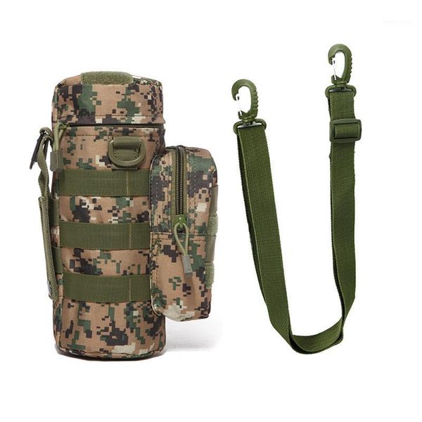 

portable water bottle pouch molle camping kettle bags for backpack vest belt travel cycling hiking accessories new nylon1