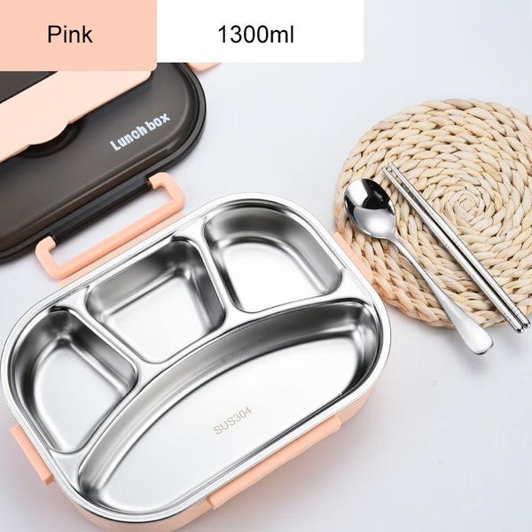 

микроволновая печь из нержавеющей стали 304 lunch box отсеками bento box герметичные food container школьный офис портативный bento box bbyc