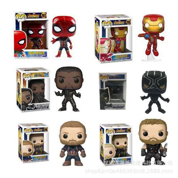 

avengers funko pop iron man spiderman anime figure toy wholesale