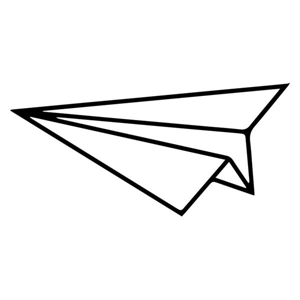 

16.4x7.8cm paper airplane cartoon vinyl decals car styling decoration stickers c25-0636