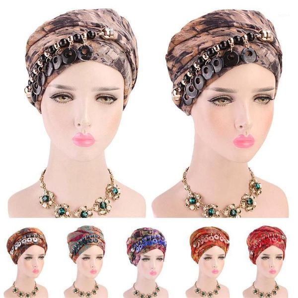 

muslim hijab beads scarf necklace head long scarves pendant collar women turban shawl wrap print headscarf islamic arab fashion1, Red