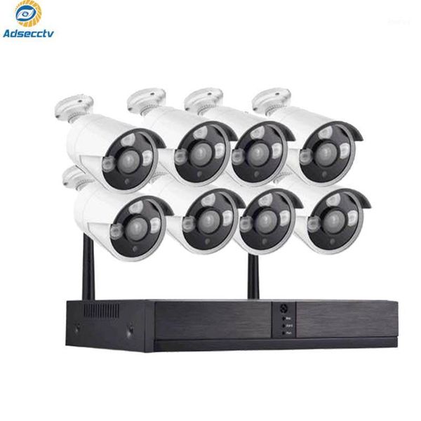 

wi fi wireless nvr kit 8ch home security cctv system 8pcs waterproof ip camera real plug and play video surveillance set1