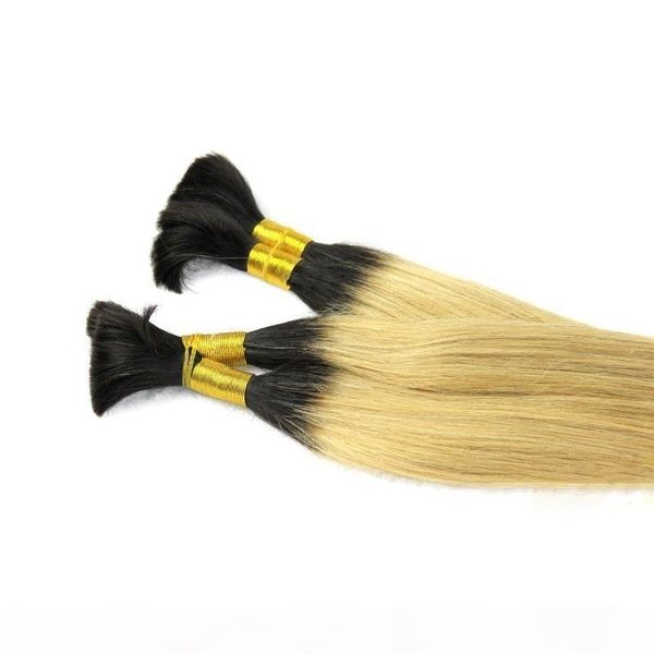 

black blonde color 100% human braiding hair bulk 7a unprocessed straight hair extensions 10-30 inchs hair extensions