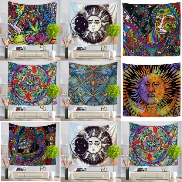 

wall hanging tapestry elephant map print beach towel shawl bohemian mandala yoga mats tablecloth polyester tapestries home decor 110 n2