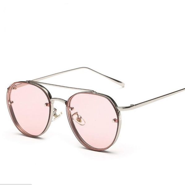 

sunglasses est yellow green pink ocean transparent women fashion summer style steam punk metal sun glasses men uv400 lentes, White;black