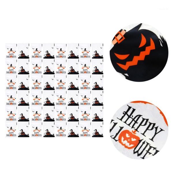 

200pcs halloween plastic bags self-adhesive pouch pumpkin hat bag1