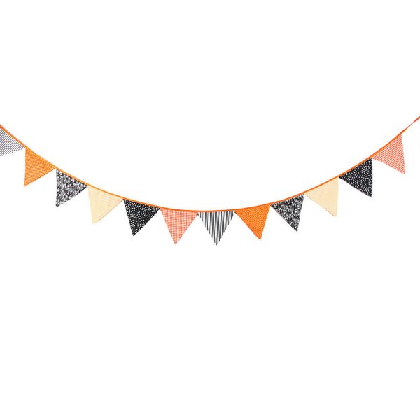 

12 length 1pcs flags 3.3m fresh orange black children birthday cloth banner decorations home festival deco pennant shooting tool
