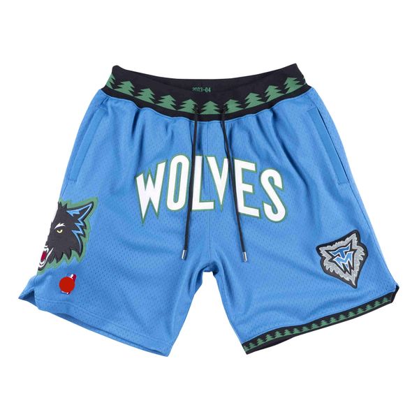 

minnesota timberwolves men shorts just don pocket pants by mitchell & ness blue s-2xl, Black