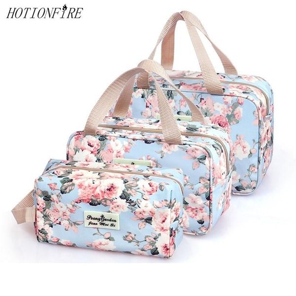 

floral organizer large-capacity cosmetic bag travel makeup storage bag beam magic pouch web celebrity style box wash