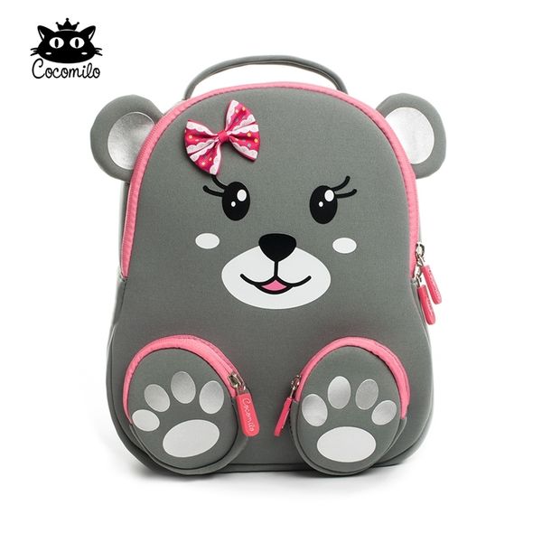 

cocomilo brand kindergarten kids 3d animal backpack waterproof schoolbag satchel boys girls children cartoon cat bear school bag t200114
