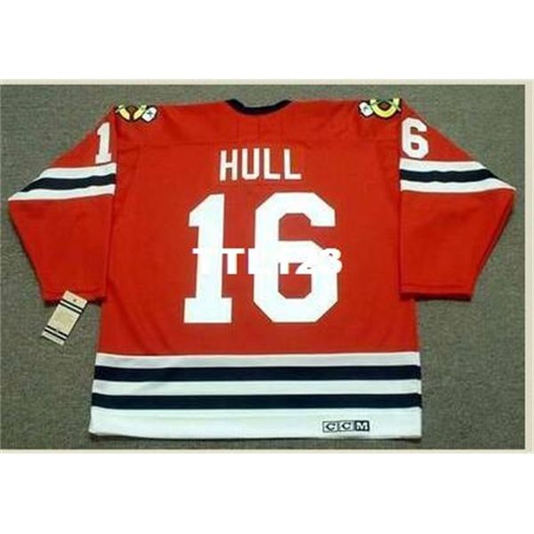 

mens #16 bobby hull chicago blackhawks 1962 ccm vintage retro hockey jersey or custom any name or number retro jersey, Black