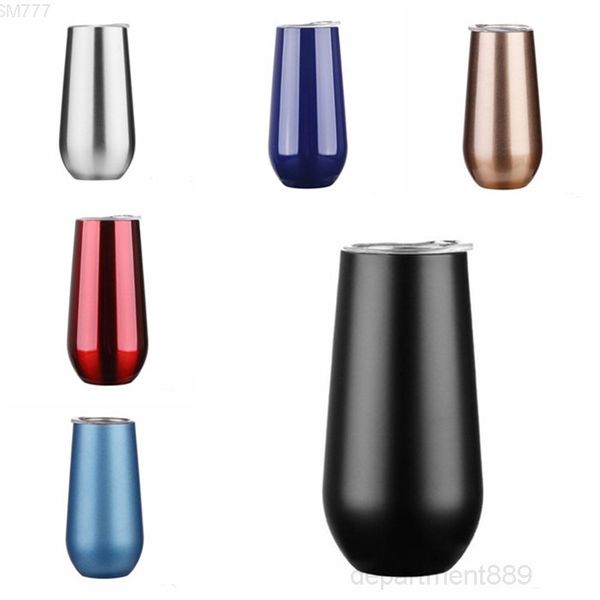 

wine champagne glasses stainless steel double vacuum egg cups cocktail beer tumblers mini mugs leakproof sea shipping owa2265