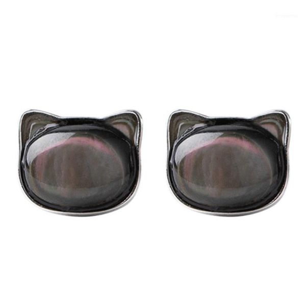 

cat's eye studs earrings ladies earrings female jewelry gift portable girls ear pendants1, Golden;silver