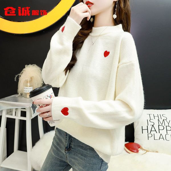 

2021 new winter for women sweaters female let hell of a sweater h00138 wk8t, White;black