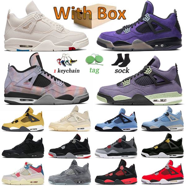 

2022 4 4s basketball shoes black cats mens womens jumpman sneakers canvas canyon purple suede zen master trainers red thunder white oreo spo