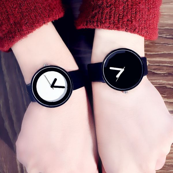 

new arrival couples watch men women fashion quartz watch leather wristwatch relogio masculino feminino kol saatler, Slivery;brown
