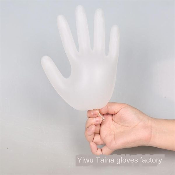 

9-inch transparent pvc gloves food disposable grade oil resistant anti-static laboratory