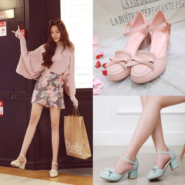 

2020 fashion summer female sandals women high heel sandal high heels round head sweet girls shoes sandals plus size 34-41, Black