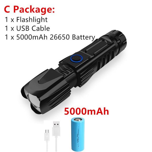 

aefj светодиодный фонарик с p90 лампы из бисера высокой мощности 6200lm tactical водонепроницаемый фонарик smart control чип с донным attack