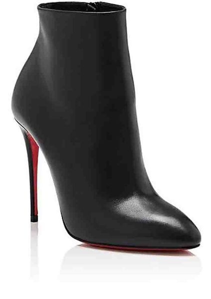 

черная лодыжка ботинок женские красные нижние сапоги eloise 85mm замшевые ботильоны, парижские женские на высоких каблуках ботинки красные п, Black