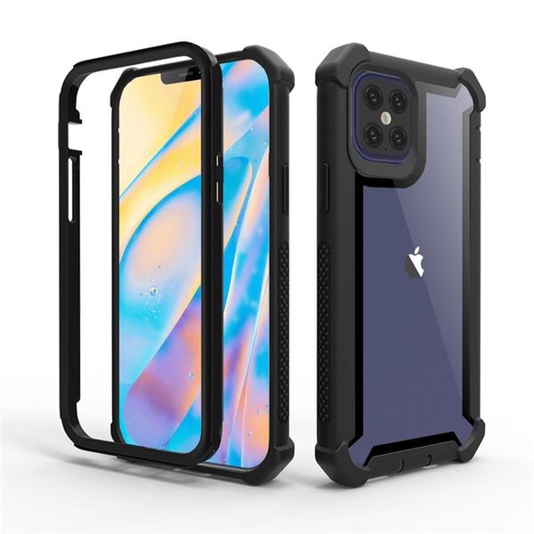 İPhone 14 13 12 11 Samsung A13 A23 A24 A24 A34 A54 S23 Ultra PC Ön Çerçeve Tasarımcı Telefon Defans Clear Case 360 ​​Tam Tampon Koruyucu