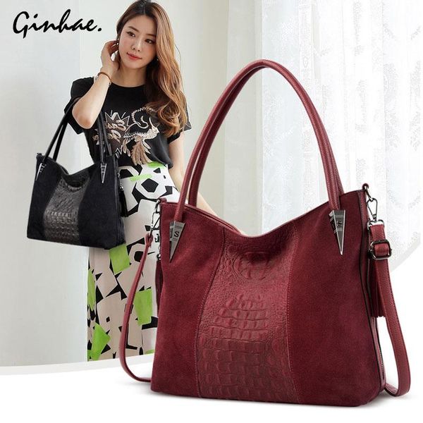 

2020 fashion new women faux suede shoulder bag nubuck pu leather handbags vintage tassel hobo bags female casual crossbody bag