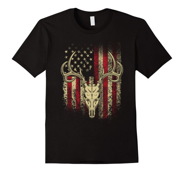

men funny t shirt women cool tshirt deer hunters deer skull on american flag t-shirt sport hooded sweatshirt hoodie