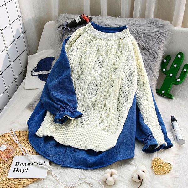 

autumn and winter 2020 main downstreamtemperament korean sweater women's pullover sweater pullover round neck straight tube jacket sywb, White;black