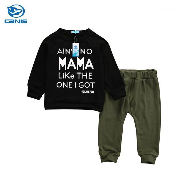 

2pcs kids baby toddler boy clothes set t-shirt pants leggings outfits1, White