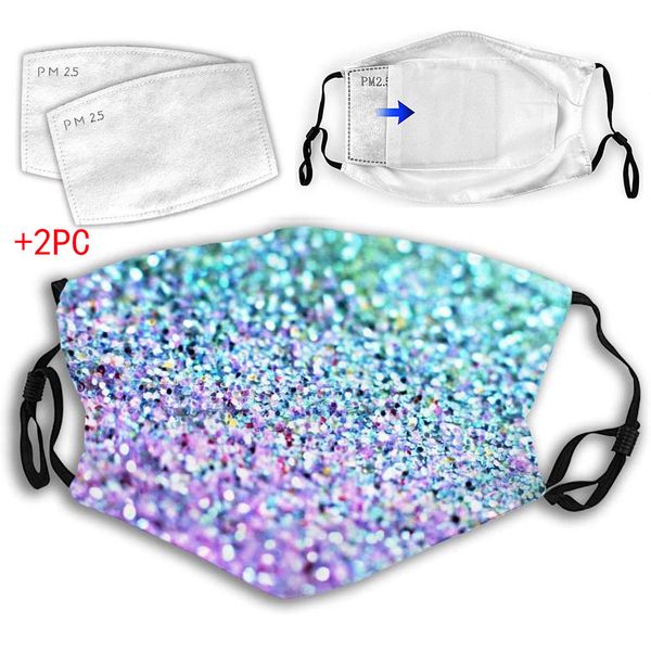 

winter maske women designer sequin print dustproof protective mask with 2pcs filters cosplay costume sunscreen #10