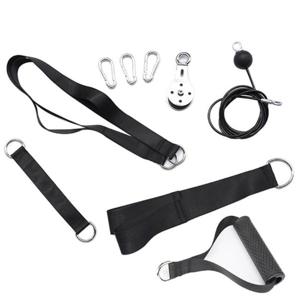 

pulley system triceps training equipment set sturdy multi-function fitness exerciser workout cable machine attachments for gym