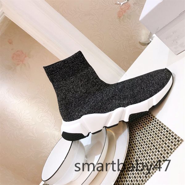 

men women pairs sock boots outdoor platform casual shoes men socks speed 2.0 trainer triple s black sneakers, Black;red