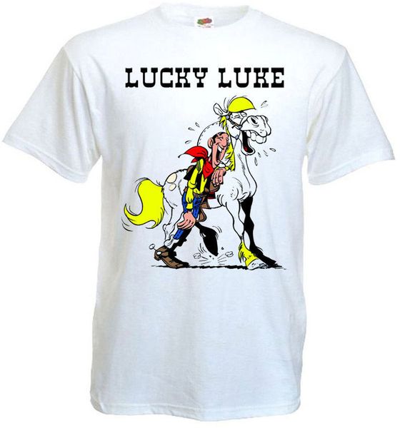 

lucky luke t shirt white movie poster all sizes s...3xl t shirt fashion men summer short sleeves casual sport hooded sweatshirt hoodie