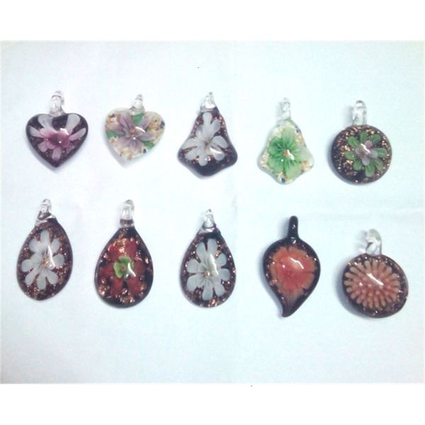 

factory8z0pglass lampwork 10pcs/lot mix multicolor pendants murano styles for diy craft fashion jewelry gfit pg17