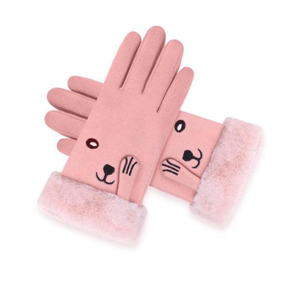 

five fingers gloves winter women' glove warm girls for cycling hiking, Blue;gray