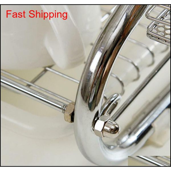

2-tier multi-function stainless steel dish drying rack,cup d qylxlg wphome